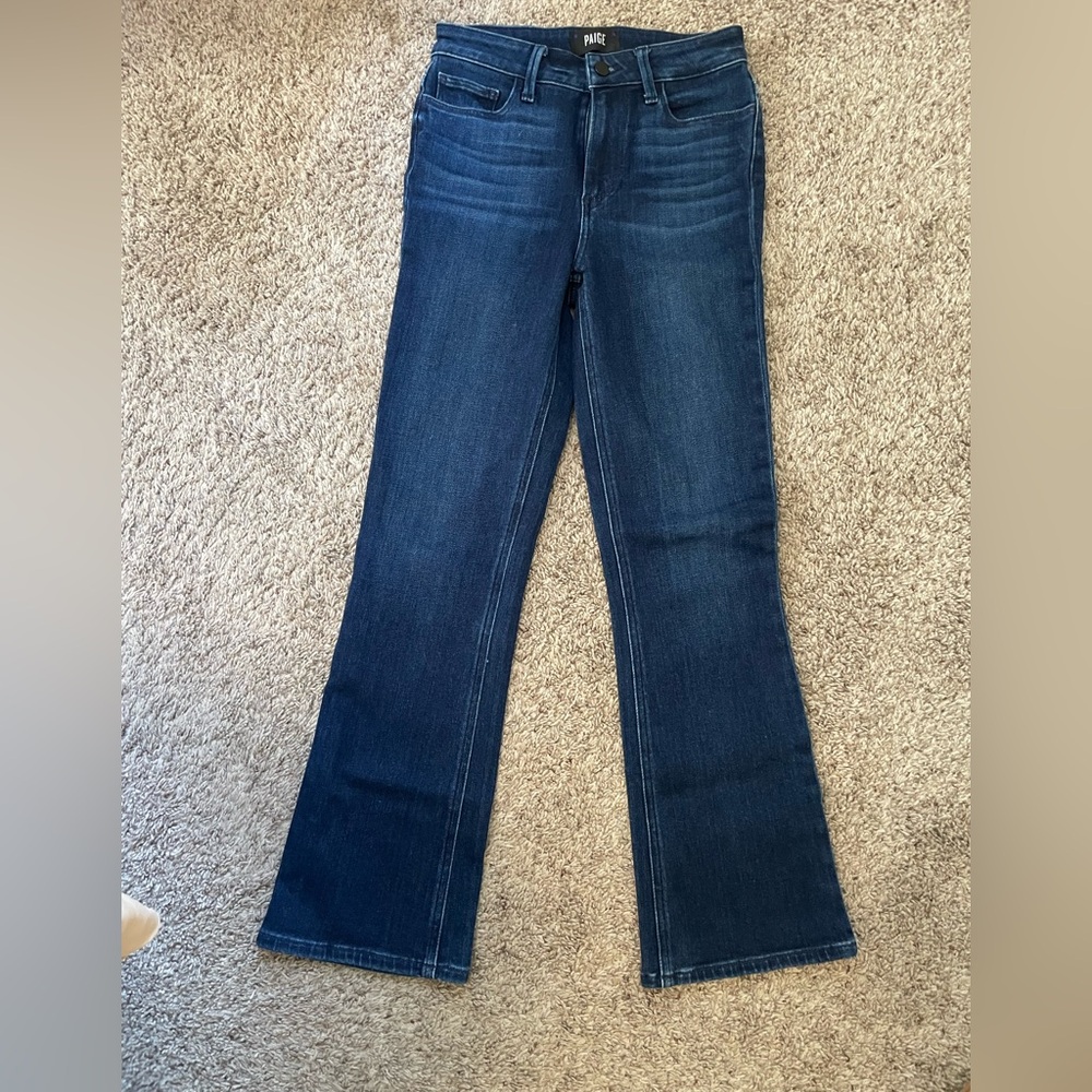 PAIGE Dark Blue Flare Jeans